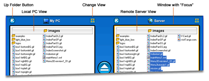 Tango FTP window focus example